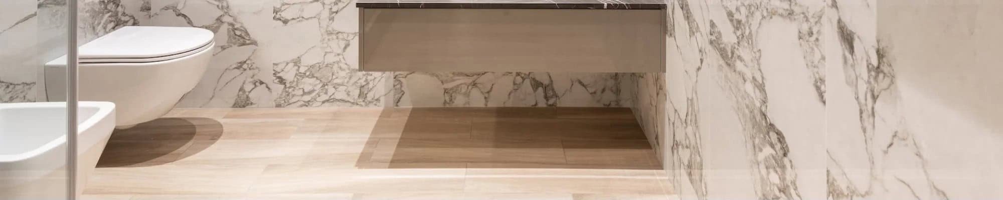 modern bathroom with dramatic tiles in Colorado Springs, CO at IQ Floors | 3350 Fillmore Ridge Heights, Colorado Springs, CO 80907